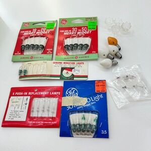 GE‎ Merry Midget Replacement Miniature Light Bulbs 30-50 Count Christmas String